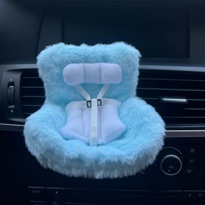 Cross-border applicable to labubu doll safety seat cute doll air outlet aromatherapy ornaments car interior decoration