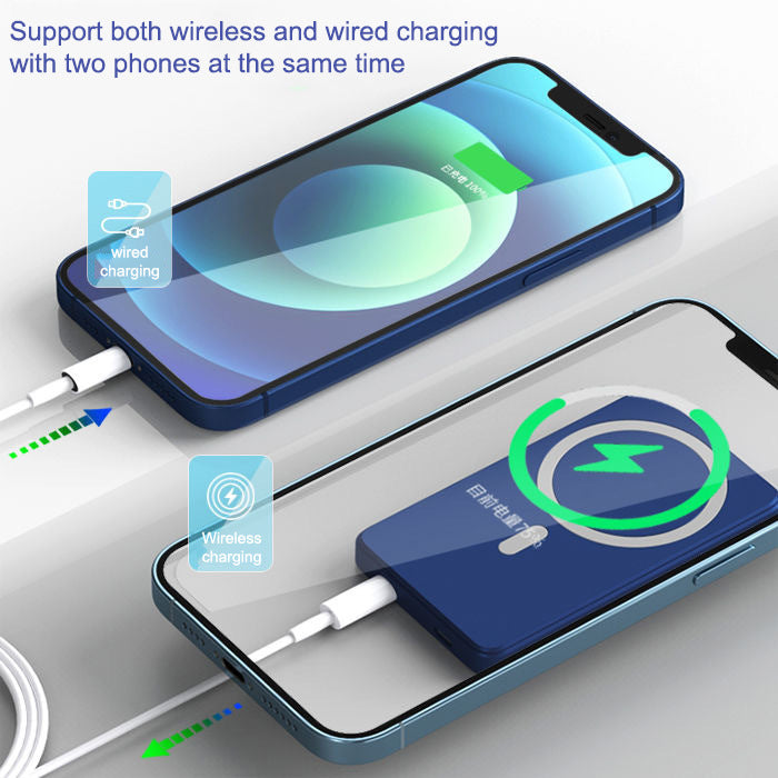 Magnetic wireless power bank wholesale 10,000 mAh fast charging power bank 12ProMax13mini small and portable