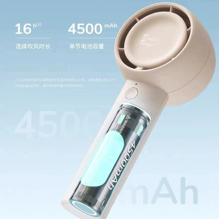 Jisu small fan handheld portable small portable rechargeable mini electric fan turbine bladeless fan