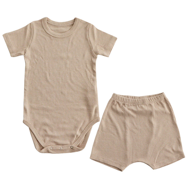 Baby Summer Romper Set — Modal Onesie Crawling Outfit for Newborns
