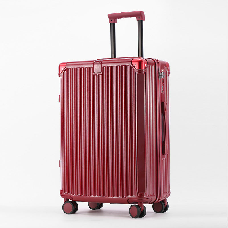 Cross-border luggage 20-inch cabin luggage three-piece suitcase trolley suitcase 24-inch anti-fall leather suitcase password bag