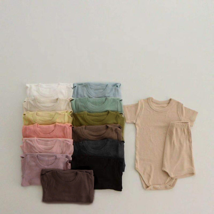 Baby Summer Romper Set — Modal Onesie Crawling Outfit for Newborns