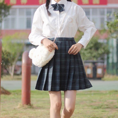 JK Sailor Uniform Pleated Skirt Set — Japanese College Style Cosplay