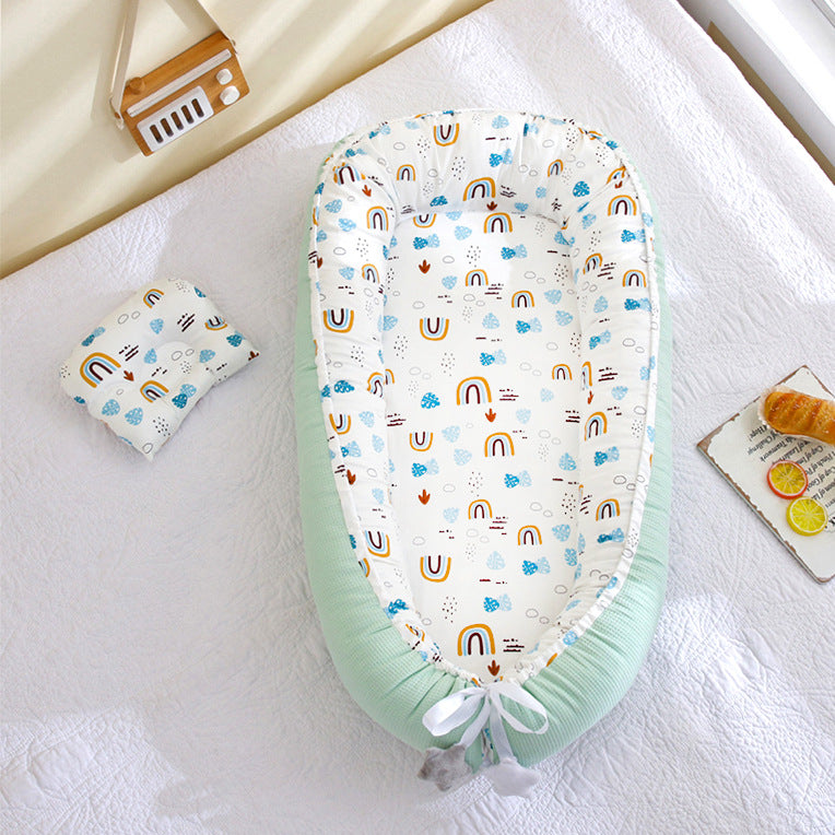 Portable Baby Nest Bed — Breathable Honeycomb Co-Sleeping Bassinet