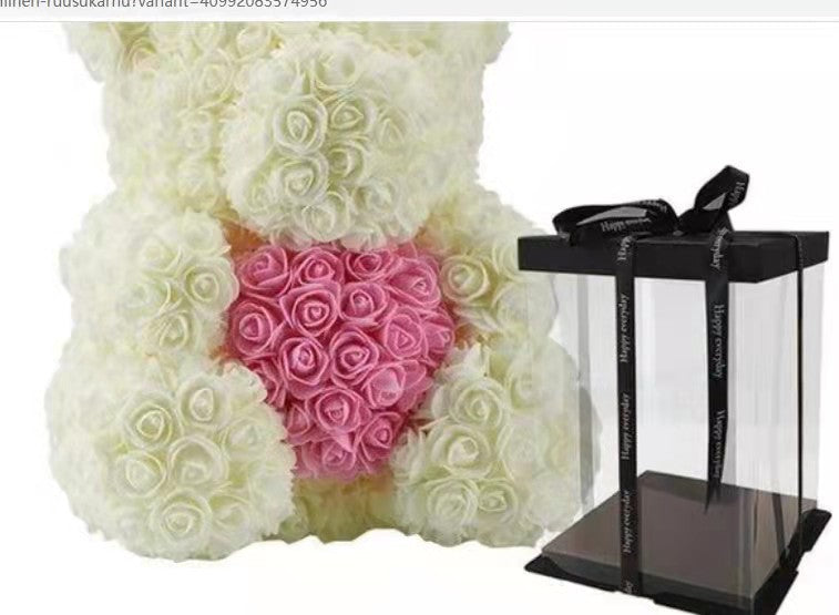 Rose Bear Simulation Rose Bear Creative Christmas Valentine's Day Birthday Gift Bubble Rose Bear