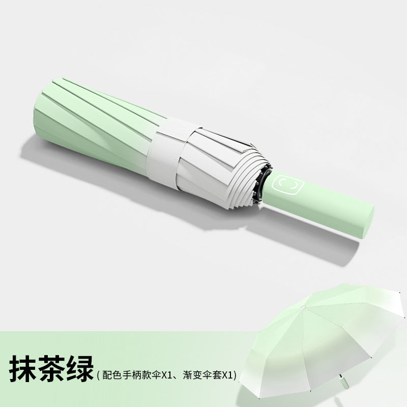 Fully automatic double large umbrella folding wholesale sunny and rainy dual-purpose umbrella sun umbrella sunshade umbrella 24 bone large umbrella