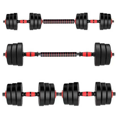 Adjustable Dumbbell Set 20KG — Rubber-Coated Barbell & Home Gym Weight Set
