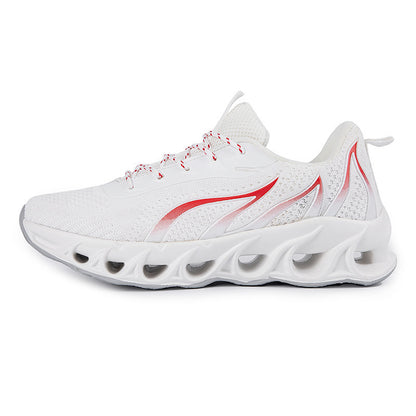 Men's Flame Print Flyknit Running Sneakers — Lightweight Fashion Shoes