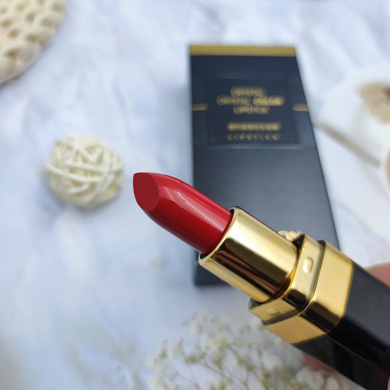 Yabang small black tube lipstick DS919 crystal bright color lipstick - cinnabar red cosmetics lipstick wholesale