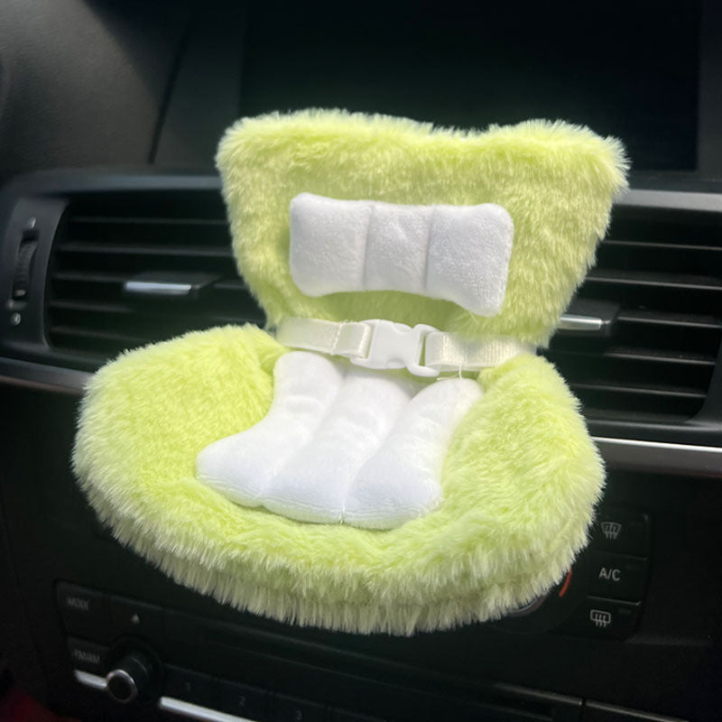 Cross-border applicable to labubu doll safety seat cute doll air outlet aromatherapy ornaments car interior decoration