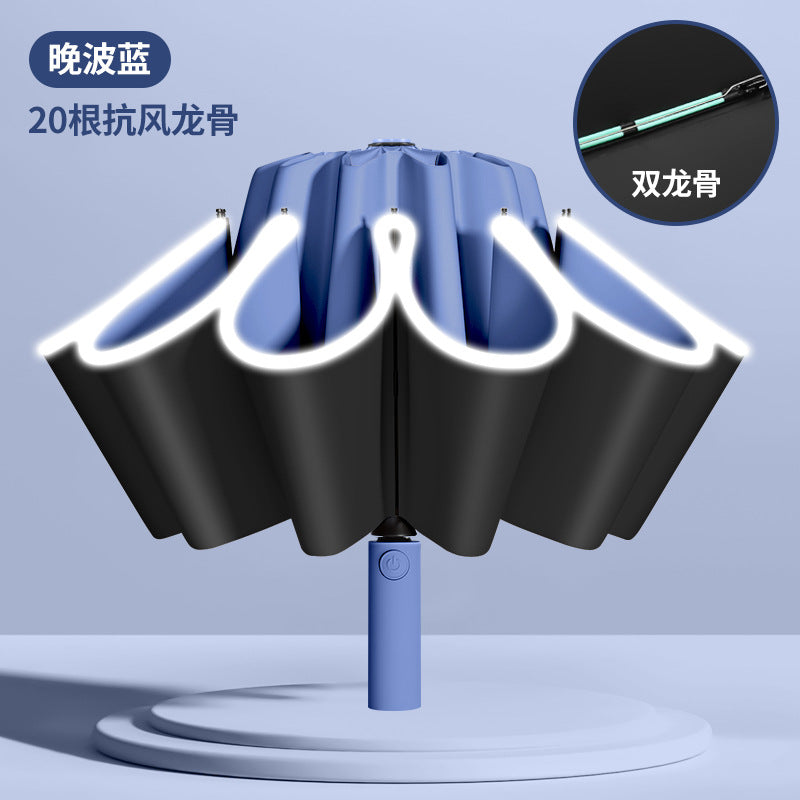 Fully automatic double large umbrella folding wholesale sunny and rainy dual-purpose umbrella sun umbrella sunshade umbrella 24 bone large umbrella