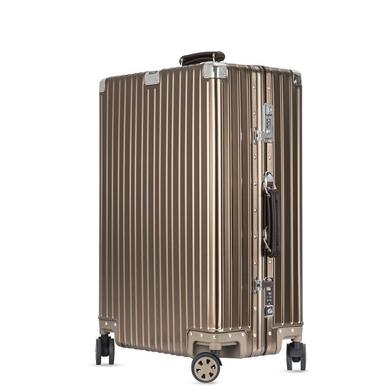 German all-aluminum magnesium alloy suitcase 20 inch boarding trolley case men and women metal travel case business suitcase gift