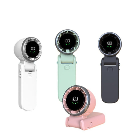 High-Speed Handheld Neck Fan — Foldable USB Rechargeable Mini Portable Fan