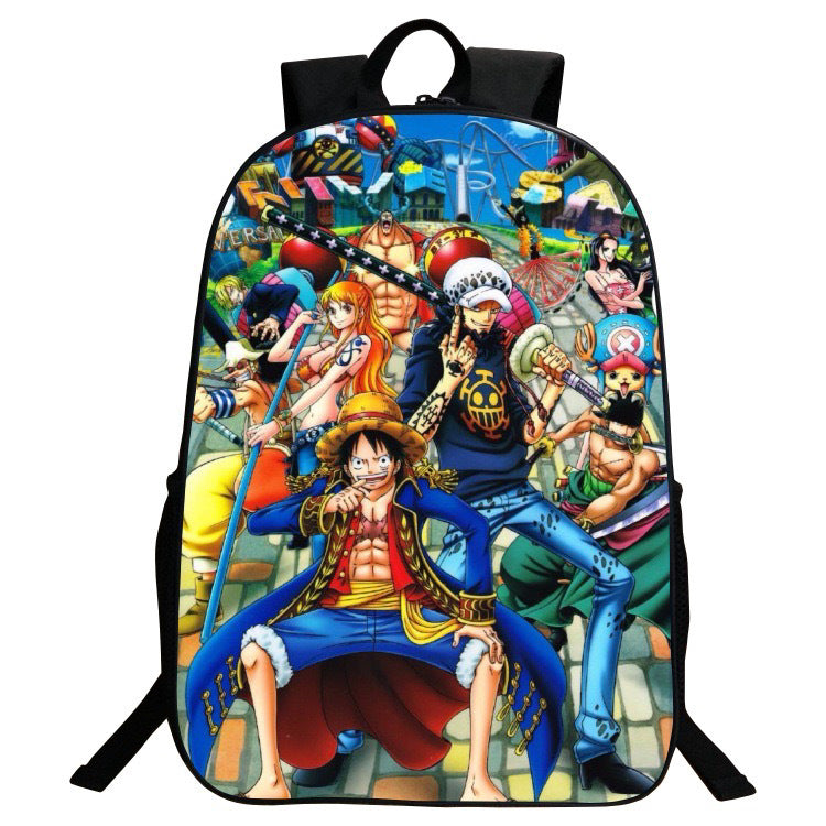One Piece One Piece Backpack Primary and Secondary School Students Schoolbag One Piece Backpack Cartoon Schoolbag Three-piece Set