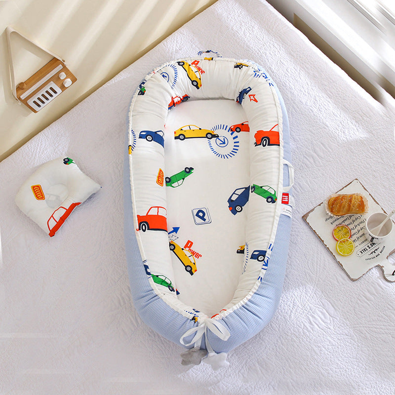 Portable Baby Nest Bed — Breathable Honeycomb Co-Sleeping Bassinet