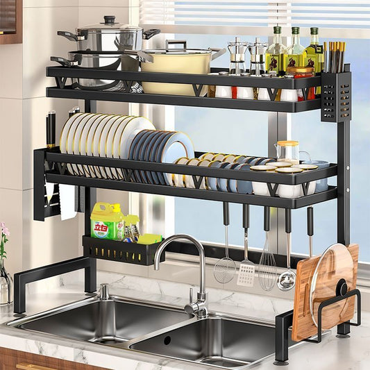 Kitchen Sink Drying Rack — Multifunctional Dish & Utensil Storage Rack