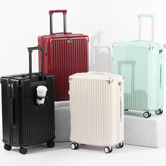 Cross-border luggage 20-inch cabin luggage three-piece suitcase trolley suitcase 24-inch anti-fall leather suitcase password bag