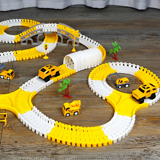 Track car toy car versatile engineering boy children's educational train car electric car adventure