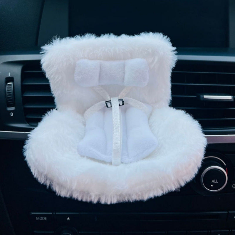 Cross-border applicable to labubu doll safety seat cute doll air outlet aromatherapy ornaments car interior decoration