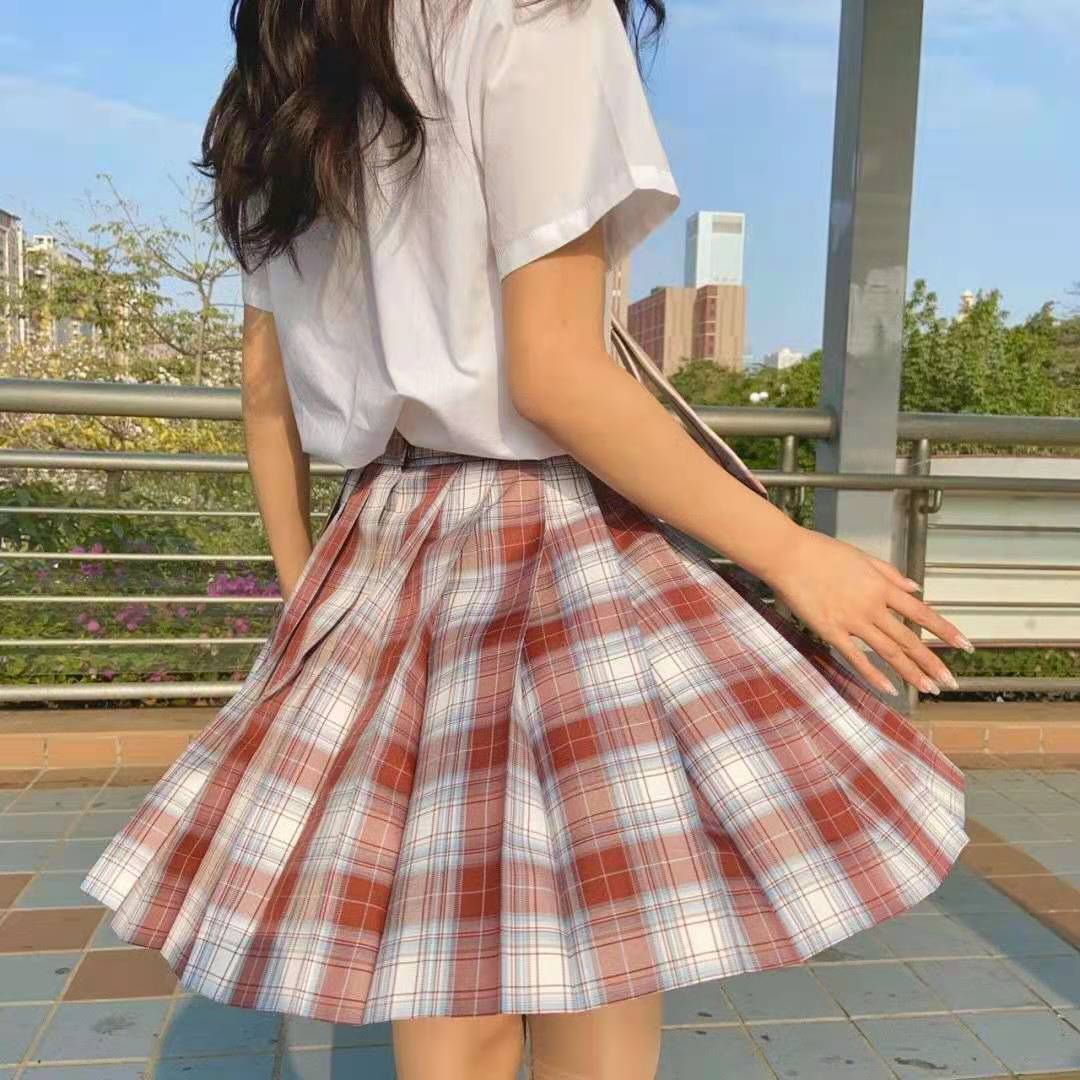 [Smoke ash] JK student suit jk genuine short skirt pleated skirt female college style sailor suit short sleeve basic version