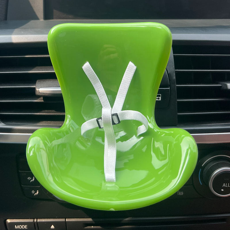 Cross-border applicable to labubu doll safety seat cute doll air outlet aromatherapy ornaments car interior decoration