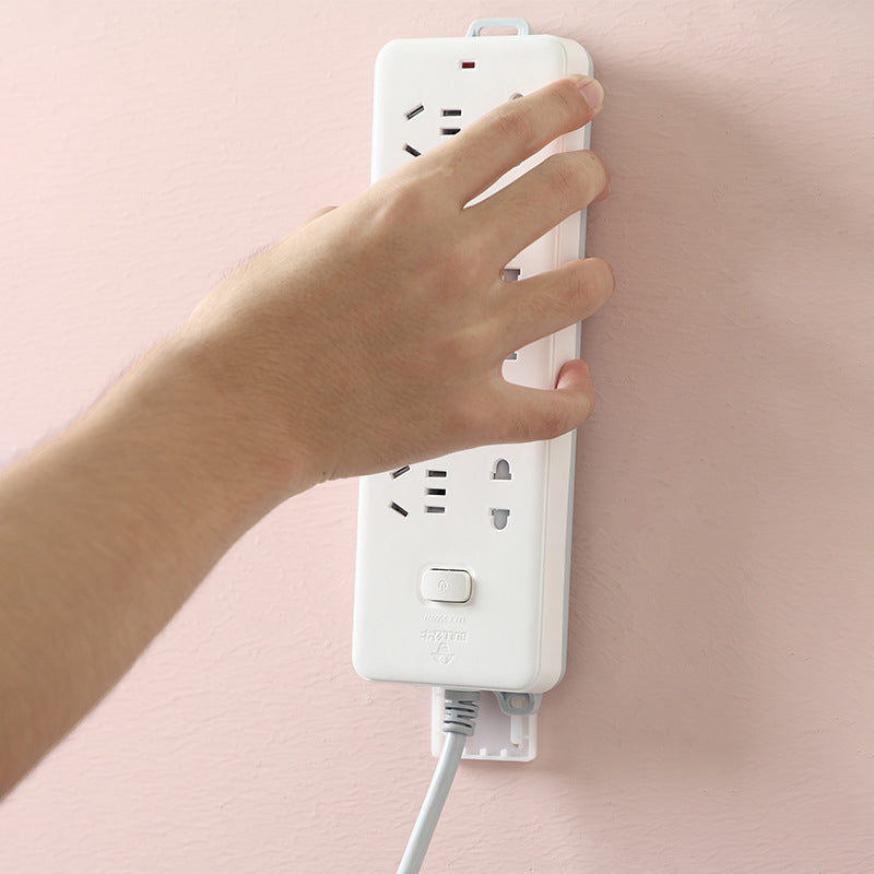 Plug-in fixer hanging wall-free punching socket plug-in row storage rack router plug-in board wall fixer
