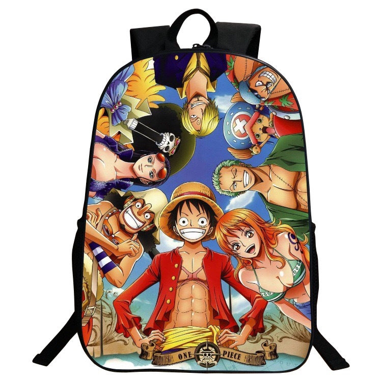 One Piece One Piece Backpack Primary and Secondary School Students Schoolbag One Piece Backpack Cartoon Schoolbag Three-piece Set