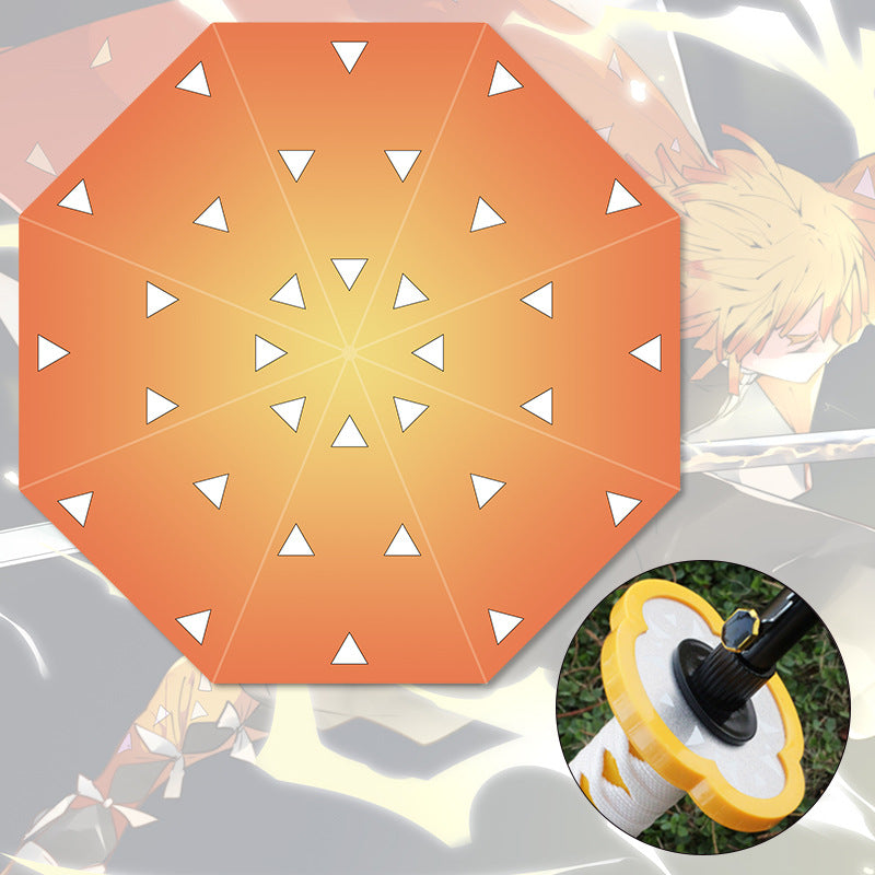 Anime umbrella long handle umbrella knife umbrella anime demon slayer sunny umbrella samurai personality creative umbrella parasol cos