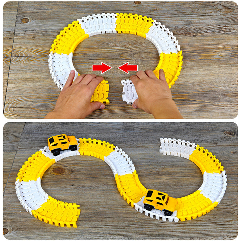 Track car toy car versatile engineering boy children's educational train car electric car adventure