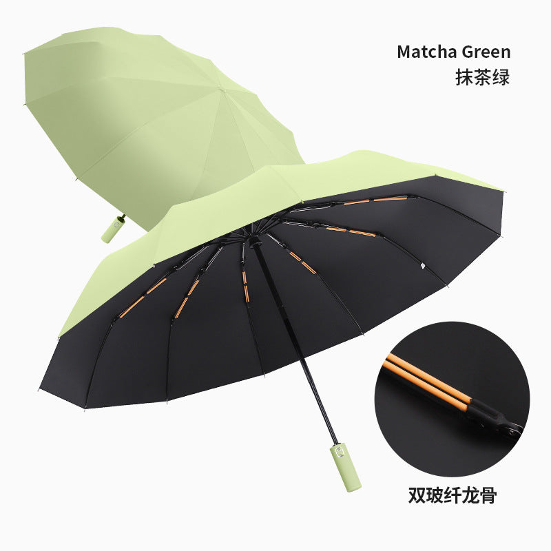 Fully automatic double large umbrella folding wholesale sunny and rainy dual-purpose umbrella sun umbrella sunshade umbrella 24 bone large umbrella