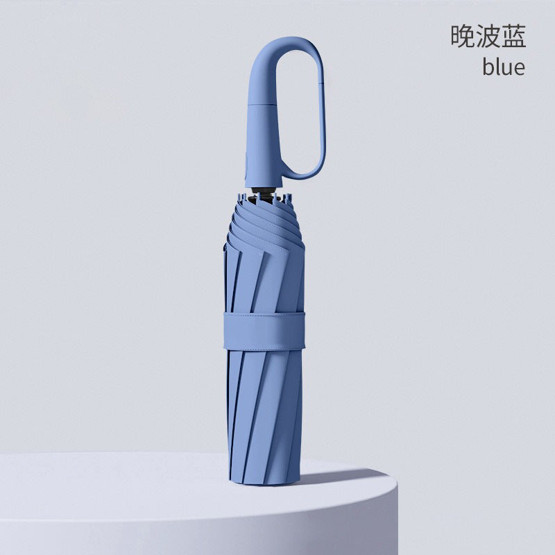 Sunny and rainy dual-purpose umbrella folding umbrella fully automatic buckle enlarged thickened multi-person outdoor anti-ultraviolet umbrella