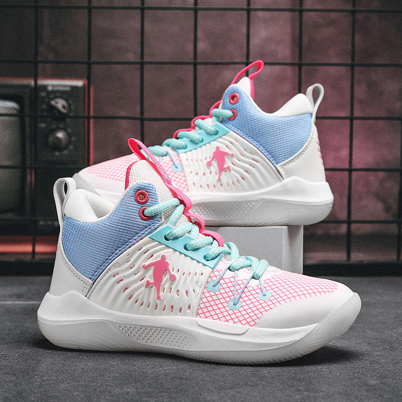 Casual sports shoes autumn and summer new mesh high-top training sneakers children's breathable boys sneakers basketball shoes