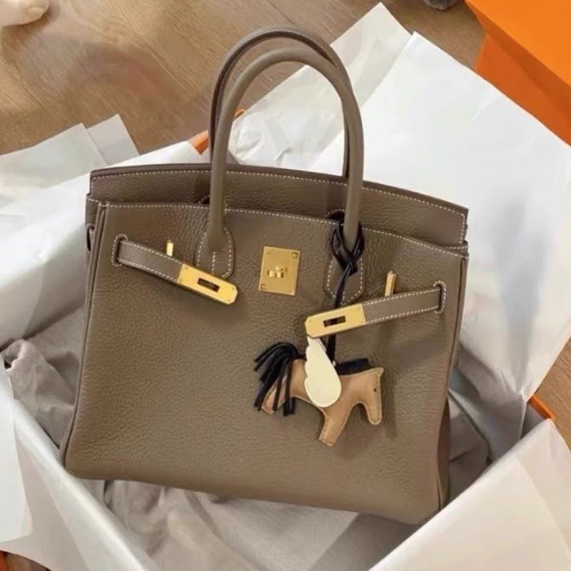 2025 new bags platinum bags women's handbags Kelly bags shoulder crossbody high-end texture commuting