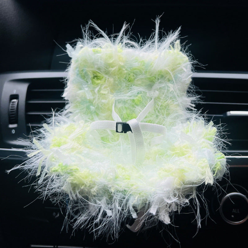 Cross-border applicable to labubu doll safety seat cute doll air outlet aromatherapy ornaments car interior decoration