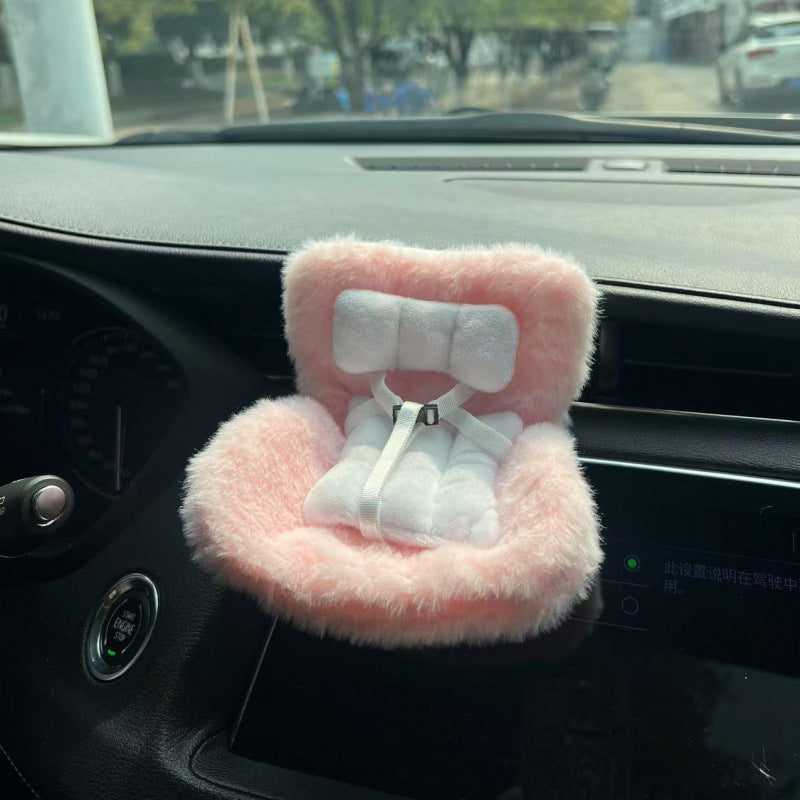 Cross-border applicable to labubu doll safety seat cute doll air outlet aromatherapy ornaments car interior decoration