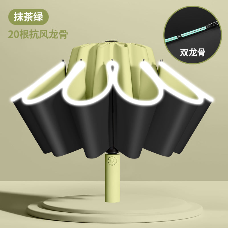 Fully automatic double large umbrella folding wholesale sunny and rainy dual-purpose umbrella sun umbrella sunshade umbrella 24 bone large umbrella