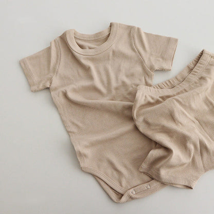 Baby Summer Romper Set — Modal Onesie Crawling Outfit for Newborns