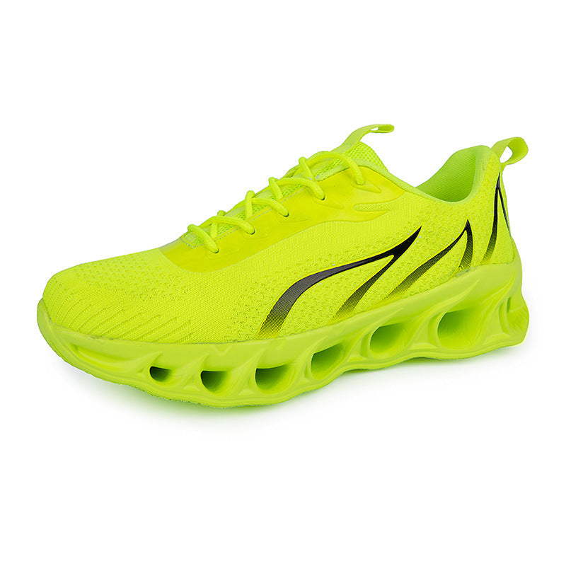 Sneakers Men's Shoes Cross-border Breathable Flyknit Sneakers Flame Fashion Trend Light Sole Running Shoes