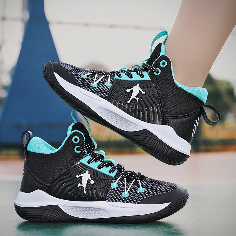 Casual sports shoes autumn and summer new mesh high-top training sneakers children's breathable boys sneakers basketball shoes