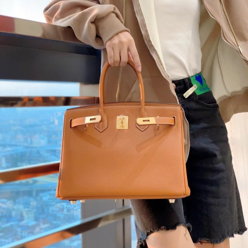 2025 new bags platinum bags women's handbags Kelly bags shoulder crossbody high-end texture commuting