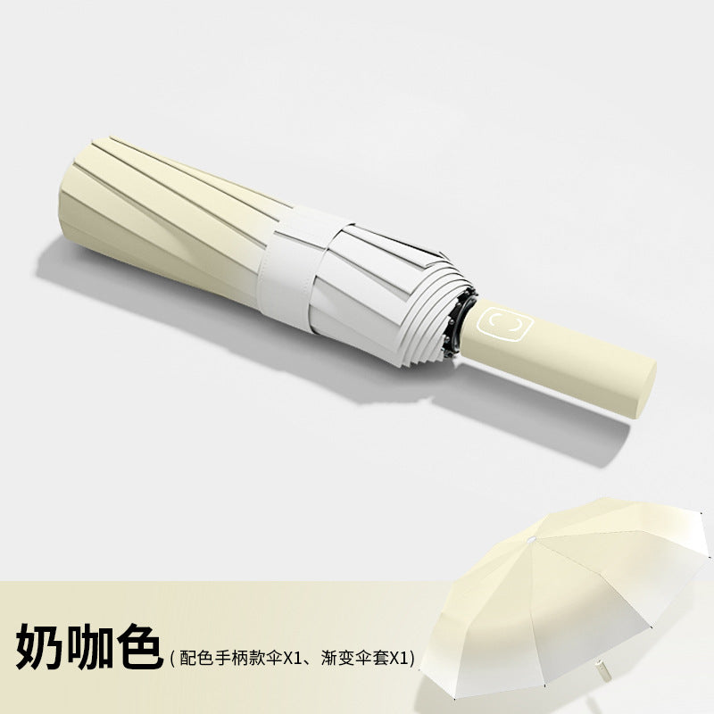 Fully automatic double large umbrella folding wholesale sunny and rainy dual-purpose umbrella sun umbrella sunshade umbrella 24 bone large umbrella