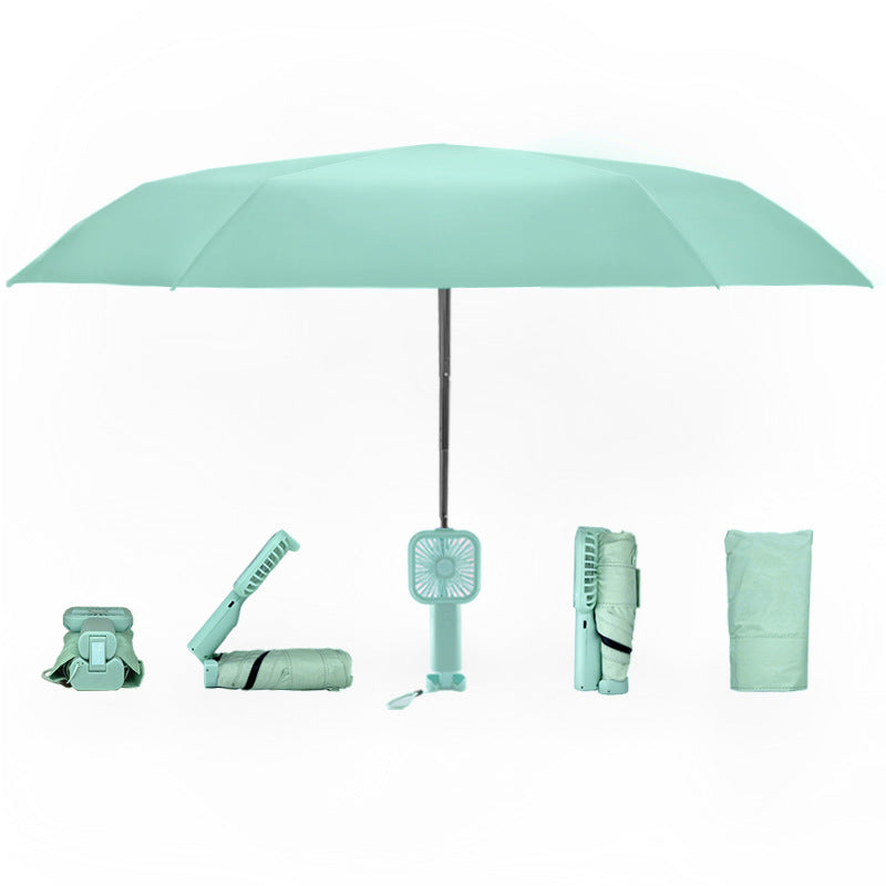 2022 new source manufacturer mini fan umbrella sunshade sunscreen anti-ultraviolet sun umbrella ultra-light folding umbrella