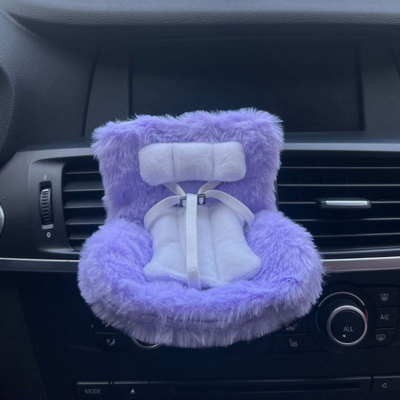 Cross-border applicable to labubu doll safety seat cute doll air outlet aromatherapy ornaments car interior decoration