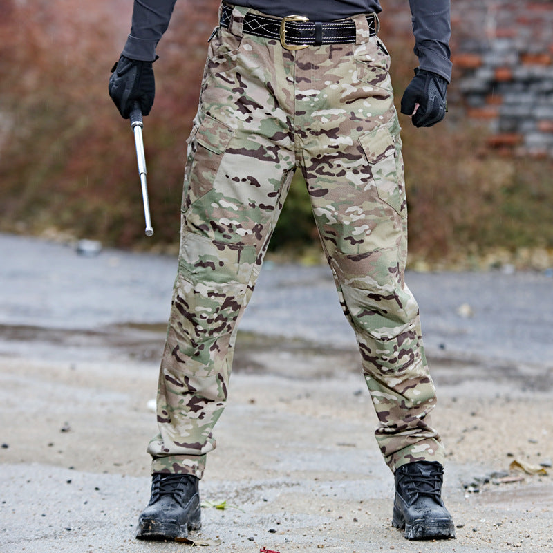 Tactical pants spring men's special forces camouflage pants overalls autumn outdoor multi-pocket pants wear-resistant IX7 military fan pants