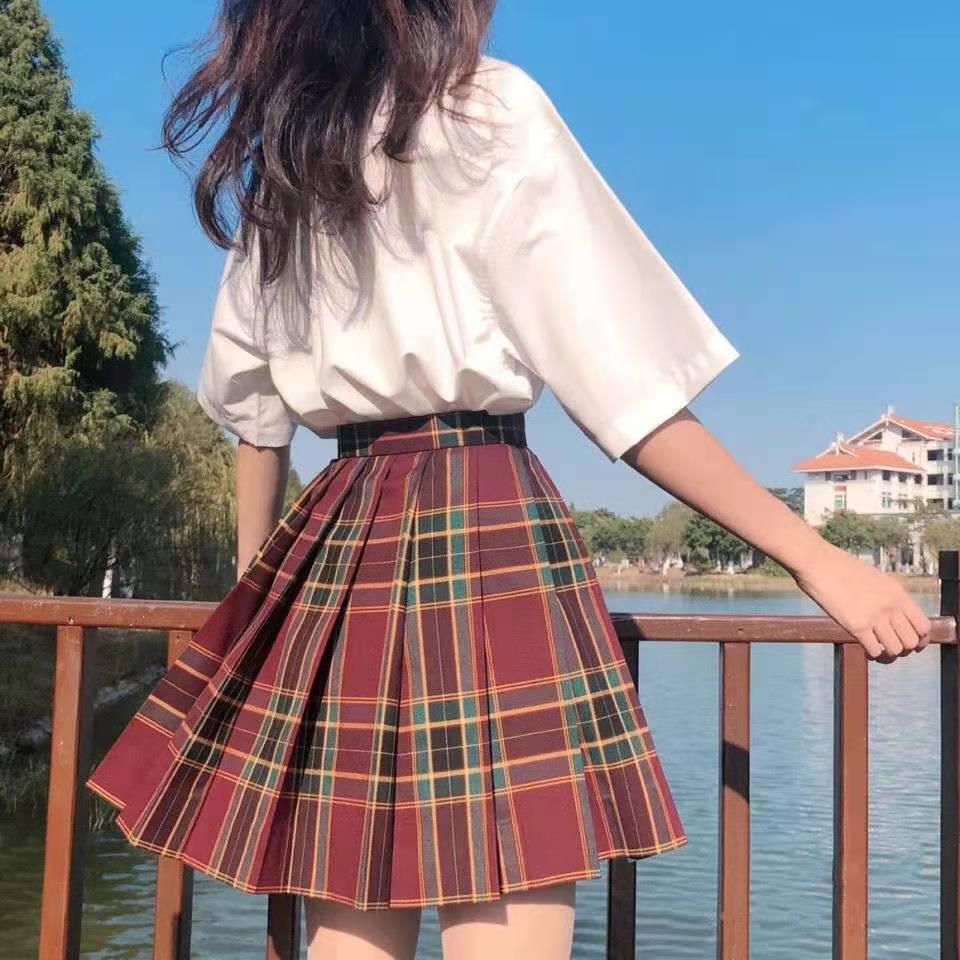 [Smoke ash] JK student suit jk genuine short skirt pleated skirt female college style sailor suit short sleeve basic version