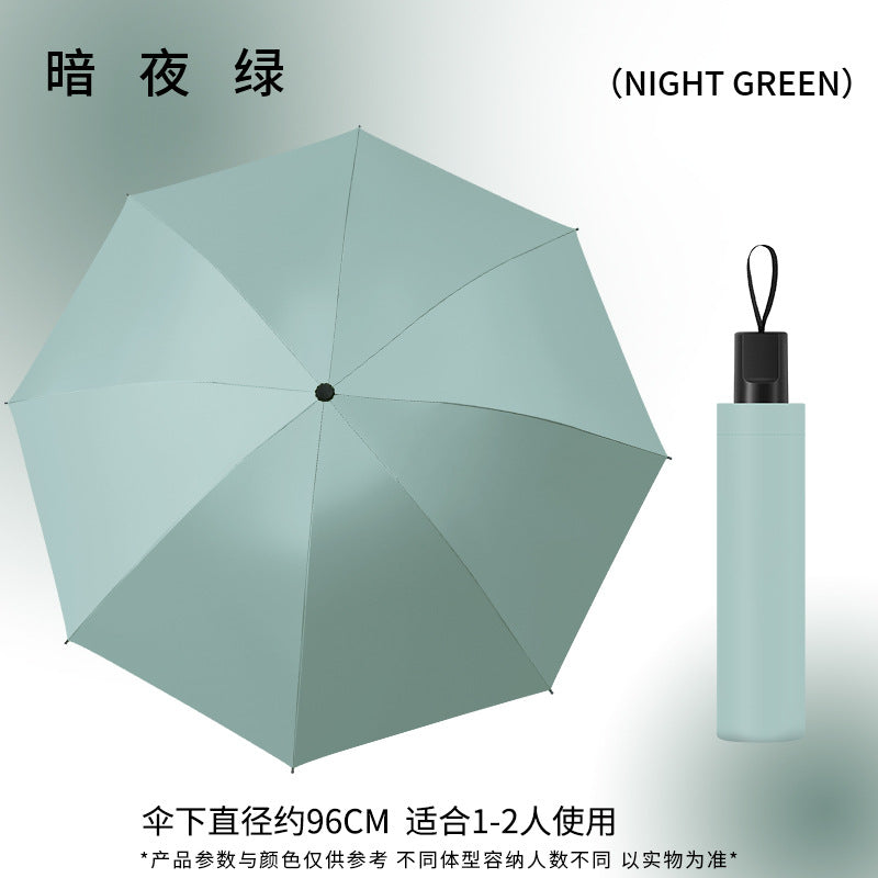 Sunny and rainy dual-purpose umbrella folding umbrella fully automatic buckle enlarged thickened multi-person outdoor anti-ultraviolet umbrella