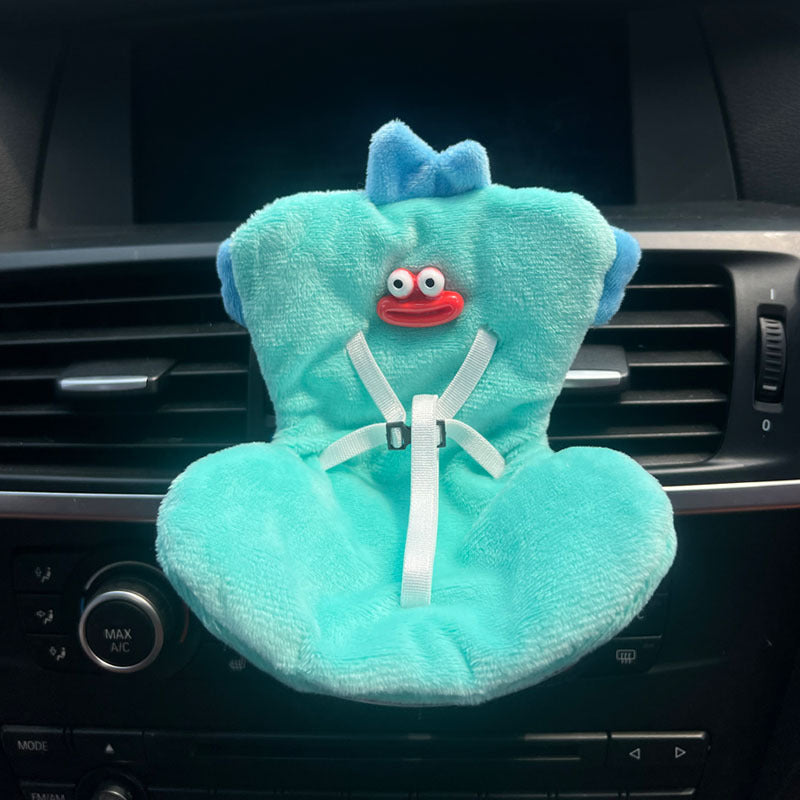 Cross-border applicable to labubu doll safety seat cute doll air outlet aromatherapy ornaments car interior decoration