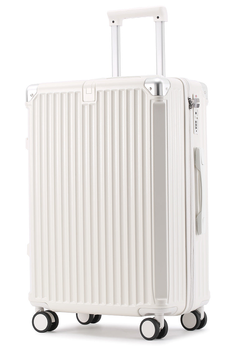 Cross-border luggage 20-inch cabin luggage three-piece suitcase trolley suitcase 24-inch anti-fall leather suitcase password bag