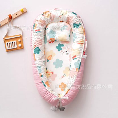 Portable Baby Nest Bed — Breathable Honeycomb Co-Sleeping Bassinet