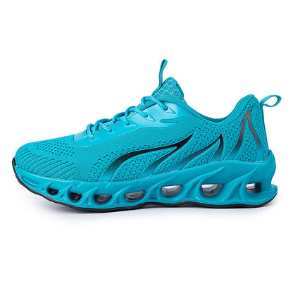 Men's Flame Print Flyknit Running Sneakers — Lightweight Fashion Shoes